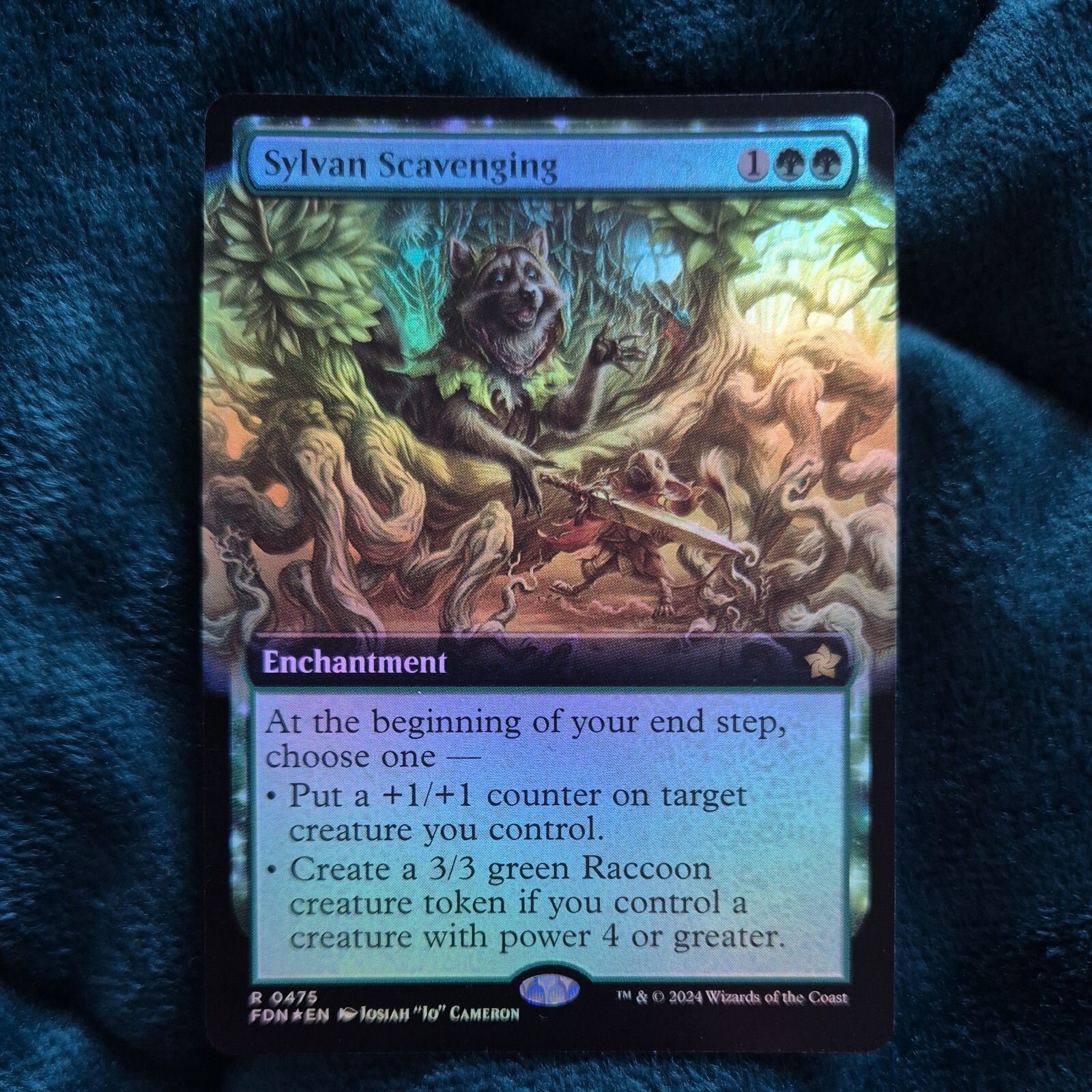 MTG Sylvan Scavenging, Foil Extended Art Foundations, Near Mint