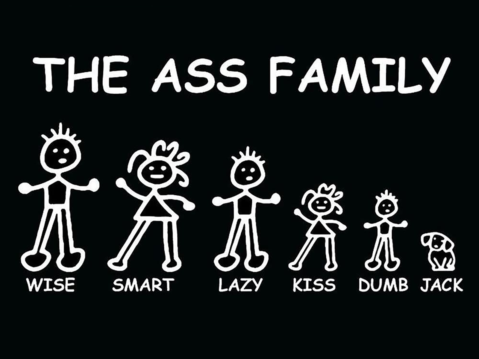Ass Family Funny High Quality Metal Magnet 3x4 Fridge 8550