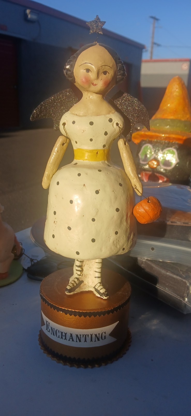 Vintage Esc Nicol Sayre Halloween Girl Figurine Folk Art Vintage Esc Nicol Sayre Halloween Girl Figurine Folk Art
