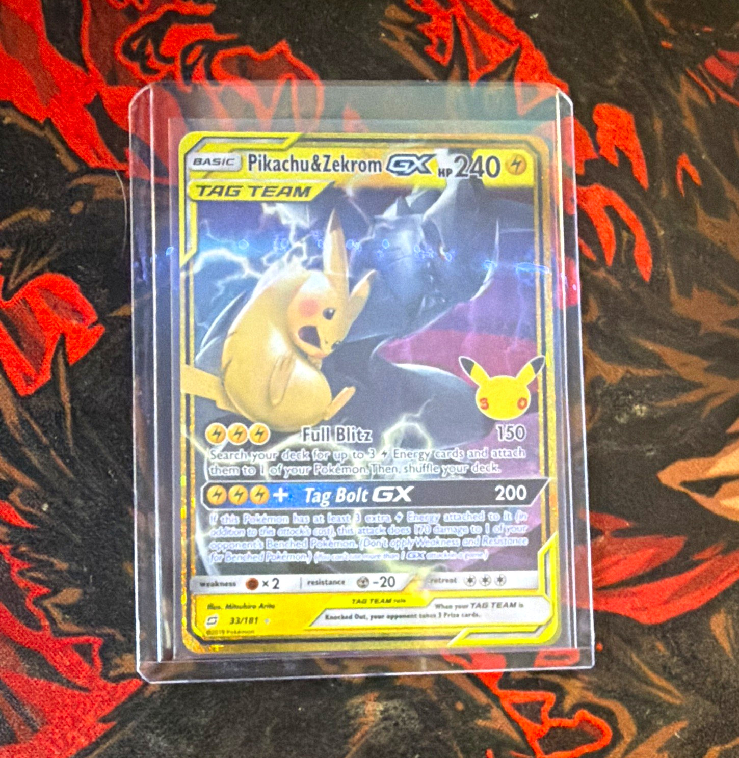 Pokémon TCG 30th Anniversary Stamp Pikachu & Zekrom Tag Team