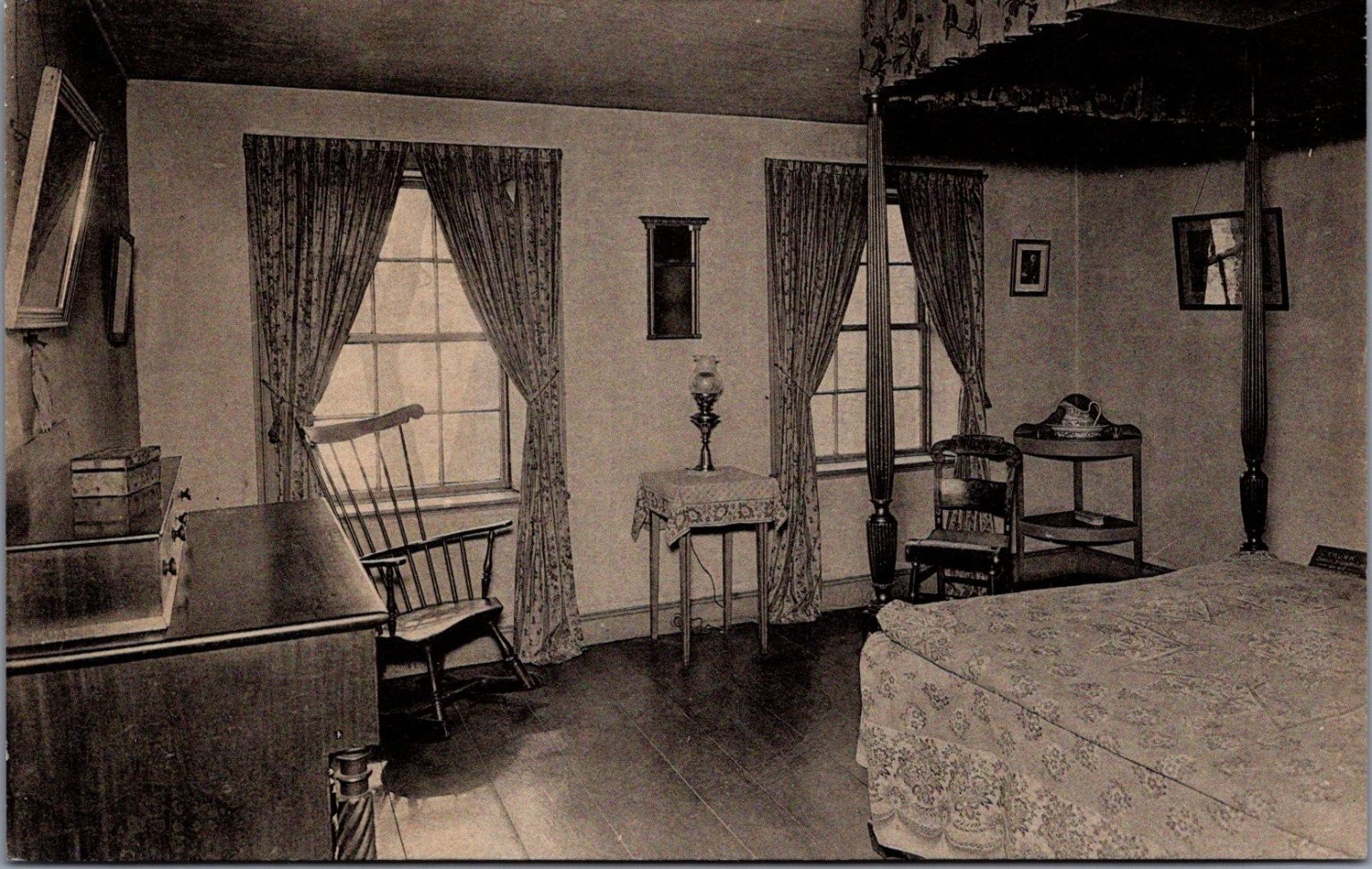 Longfellow\'s Old Home Portland Maine The Poet\'s Sleeping Room Postcard Longfellow\'s Old Home Portland Maine The Poet\'s Sleeping Room Postcard
