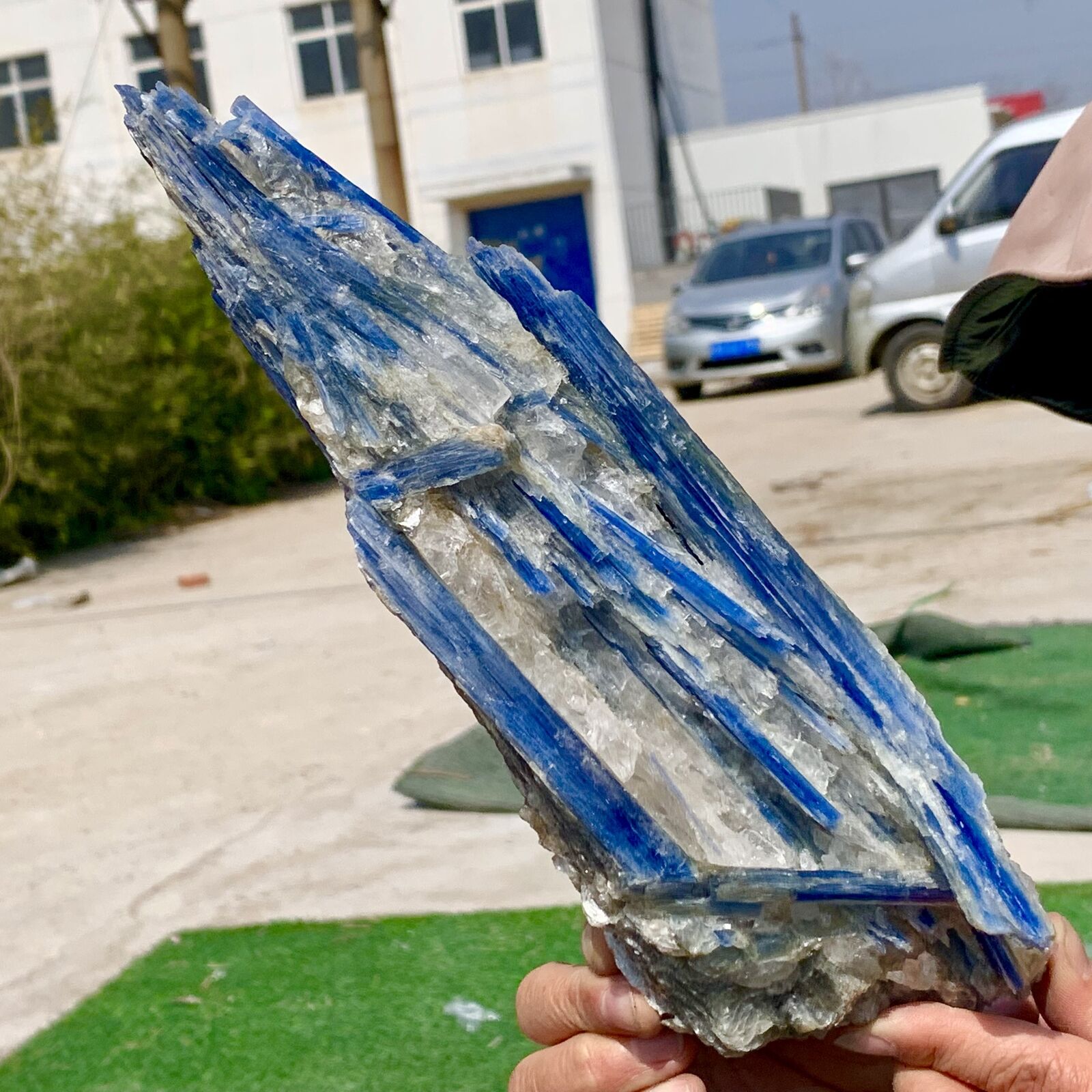 2.34LB Rare Natural beautiful Blue KYANITE with Quartz Crystal Specimen Rough