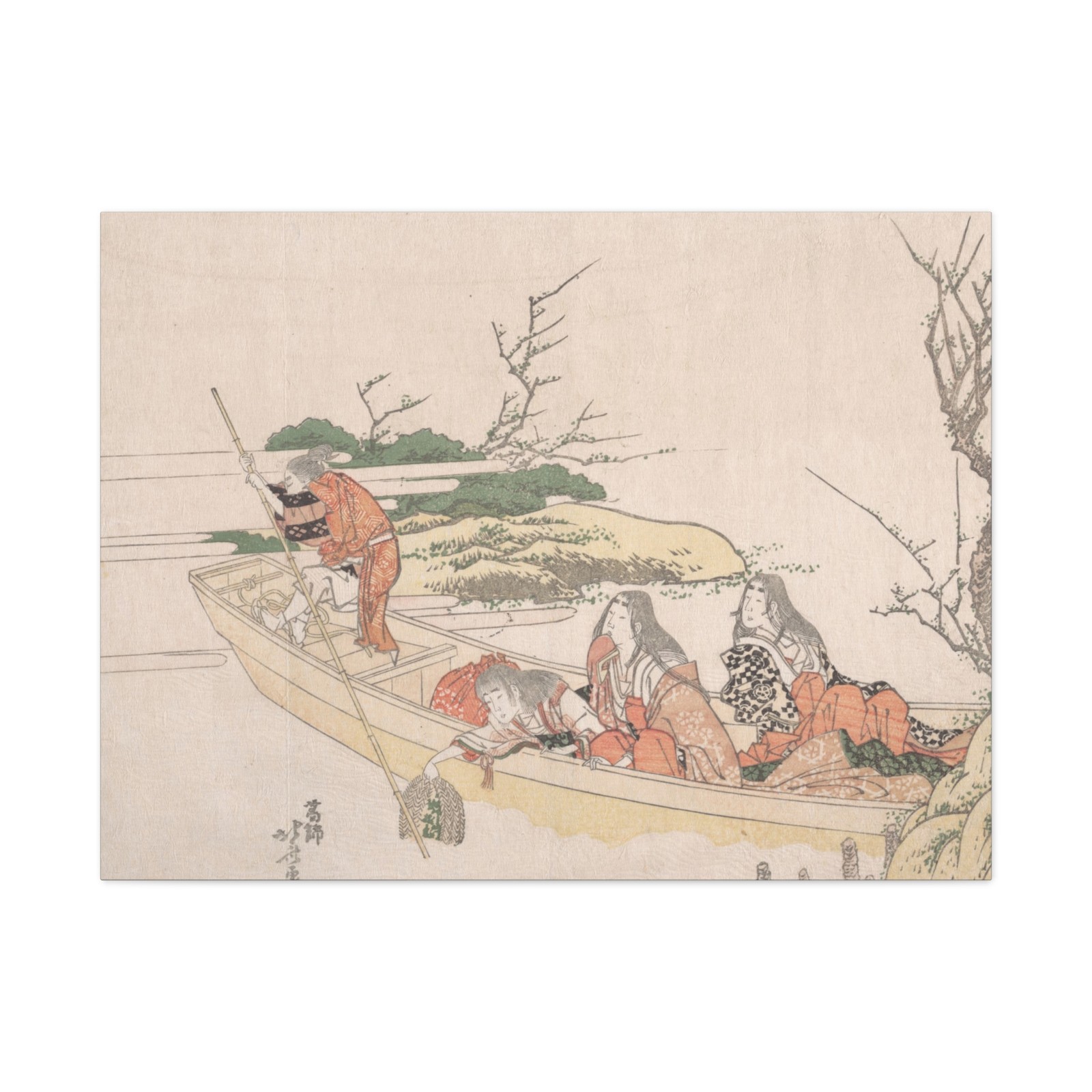 Katsushika Hokusai - Gathering Sea-Weed - unknown - Canvas Wall Art