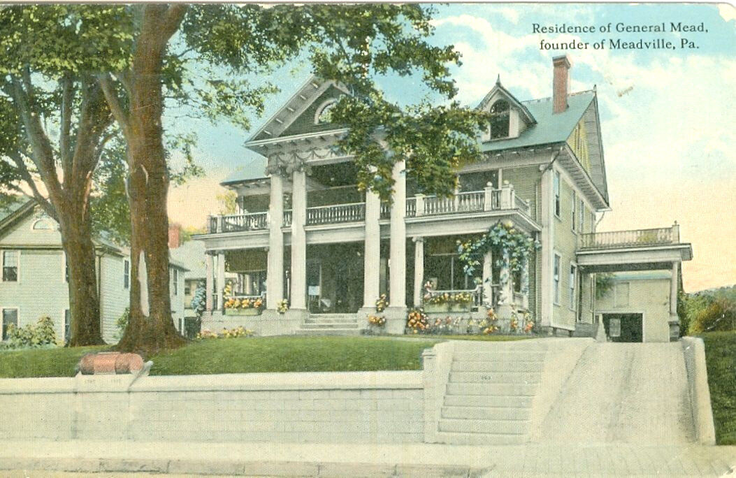 Meadville PA Residence of General Mead 1915