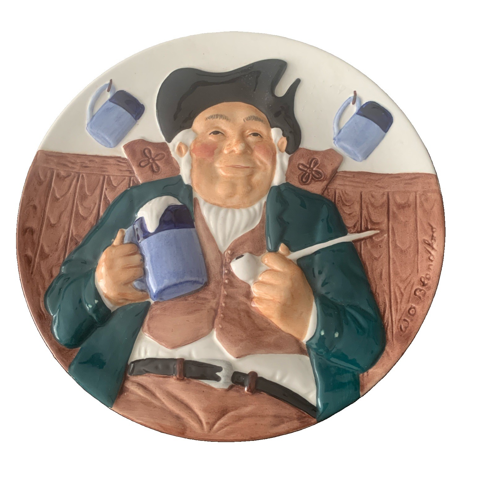 Vintage Davenport Pottery Toby Fillpot by Wilfred Blanford Limited Edition Plate Vintage Davenport Pottery Toby Fillpot by Wilfred Blanford Limited Edition Plate