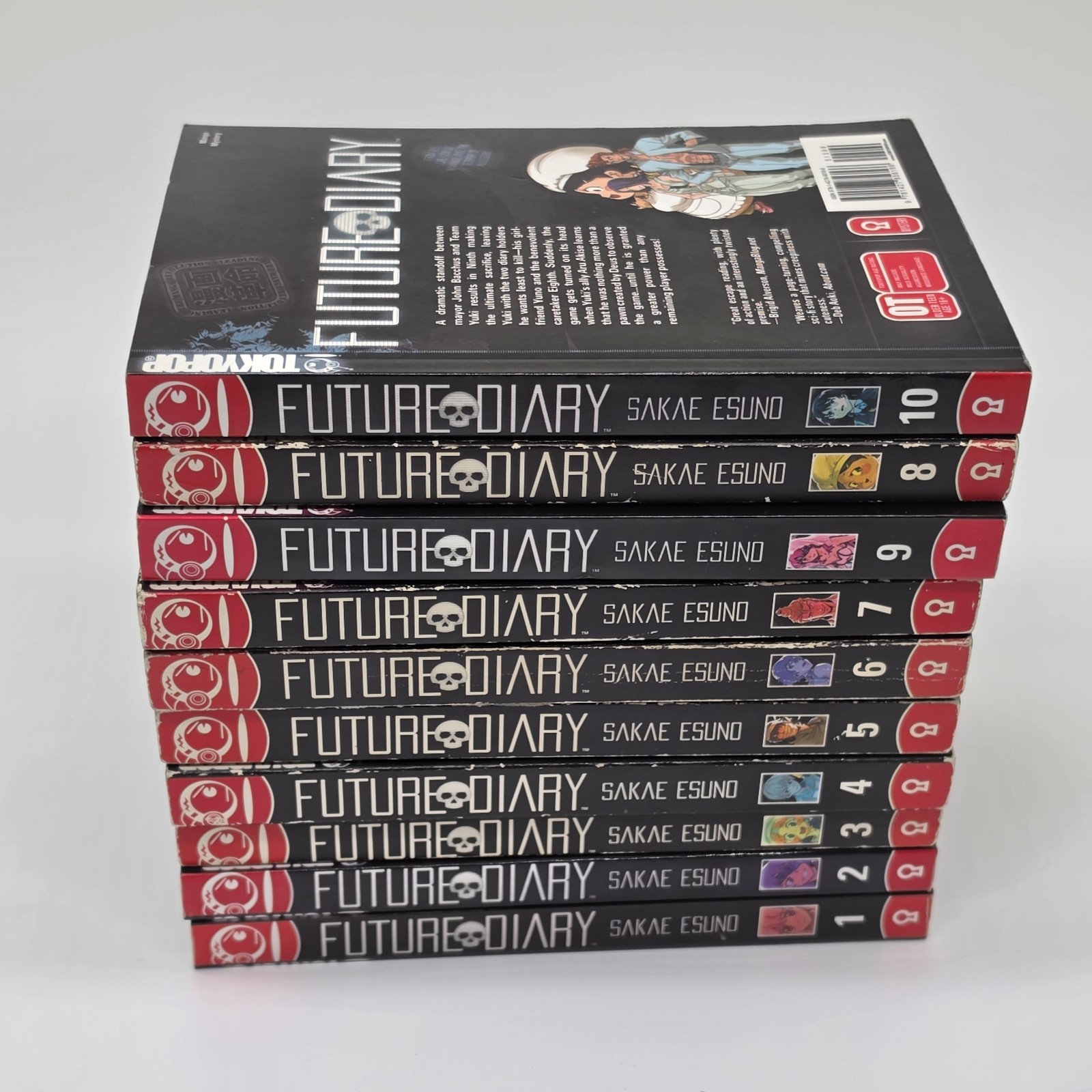 Future Diary Manga English Volume 1-10 Complete Set Series TokyoPop OOP HTF