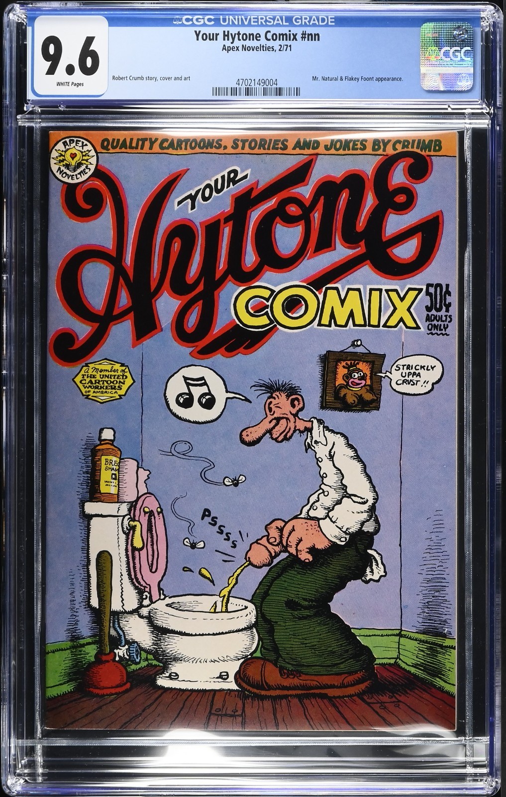 Your Hytone Comix Apex Novelties 2/71 CGC 9.6 White Pages 1st Print Underground Your Hytone Comix Apex Novelties 2/71 CGC 9.6 White Pages 1st Print Underground