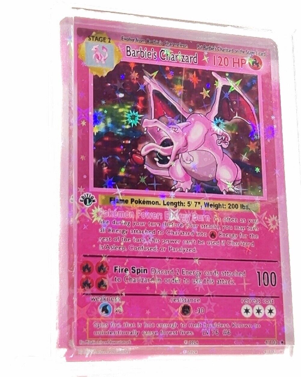 Pink Charizard Custom Bespoke Card