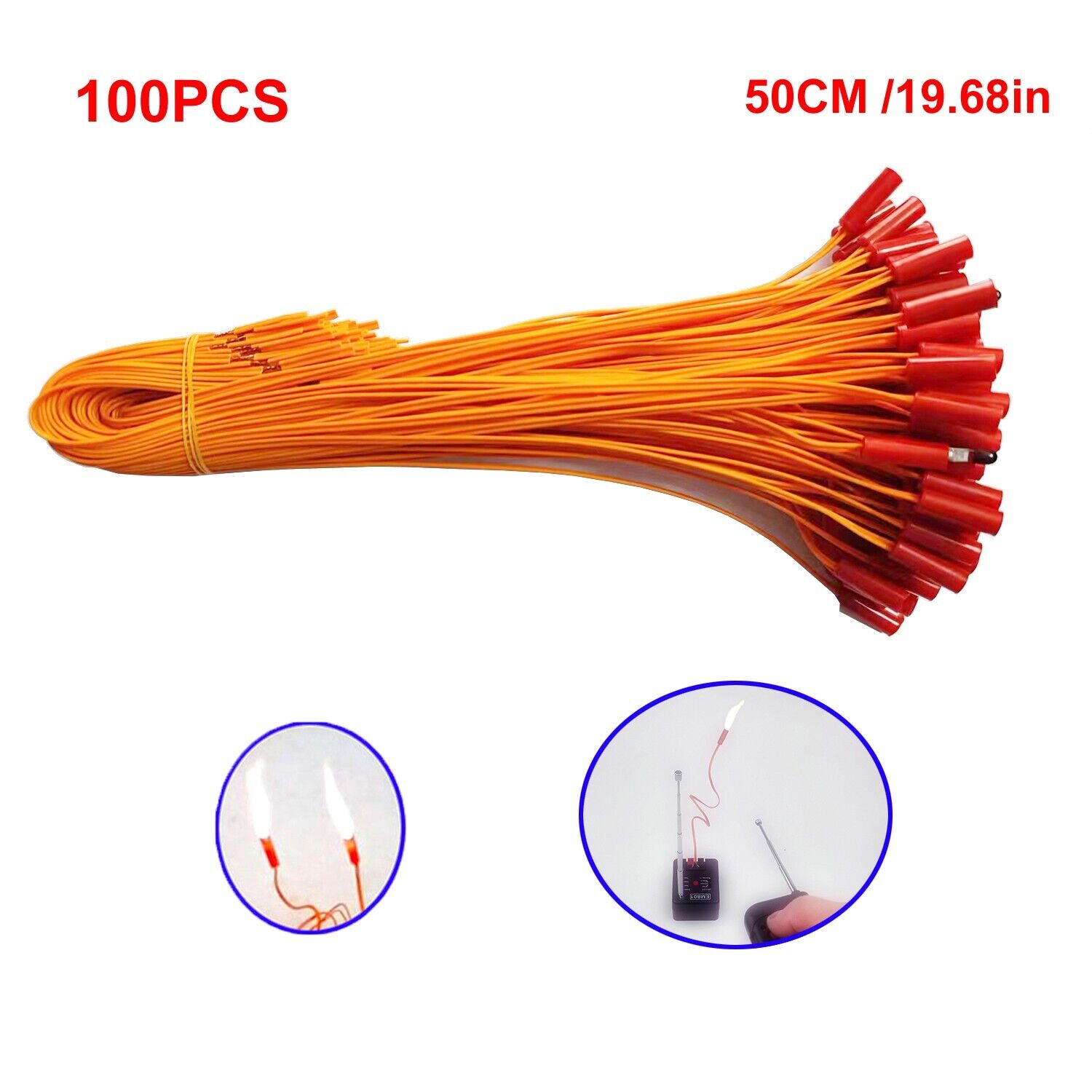 100pcs 50CM Electric Connecting Wire for Fireworks Firing System Igniter Match