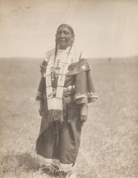 Spotted Eagle's wife 1907 Photograph shows full length portrait of- Old Photo Spotted Eagle's wife 1907 Photograph shows full length portrait of- Old Photo