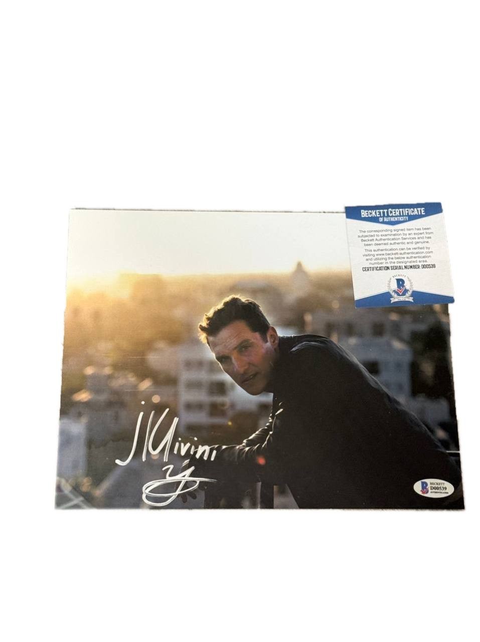 Matthew McConaughey Autographed Signed 8x10 Photo Beckett BAS Certificate Matthew McConaughey Autographed Signed 8x10 Photo Beckett BAS Certificate