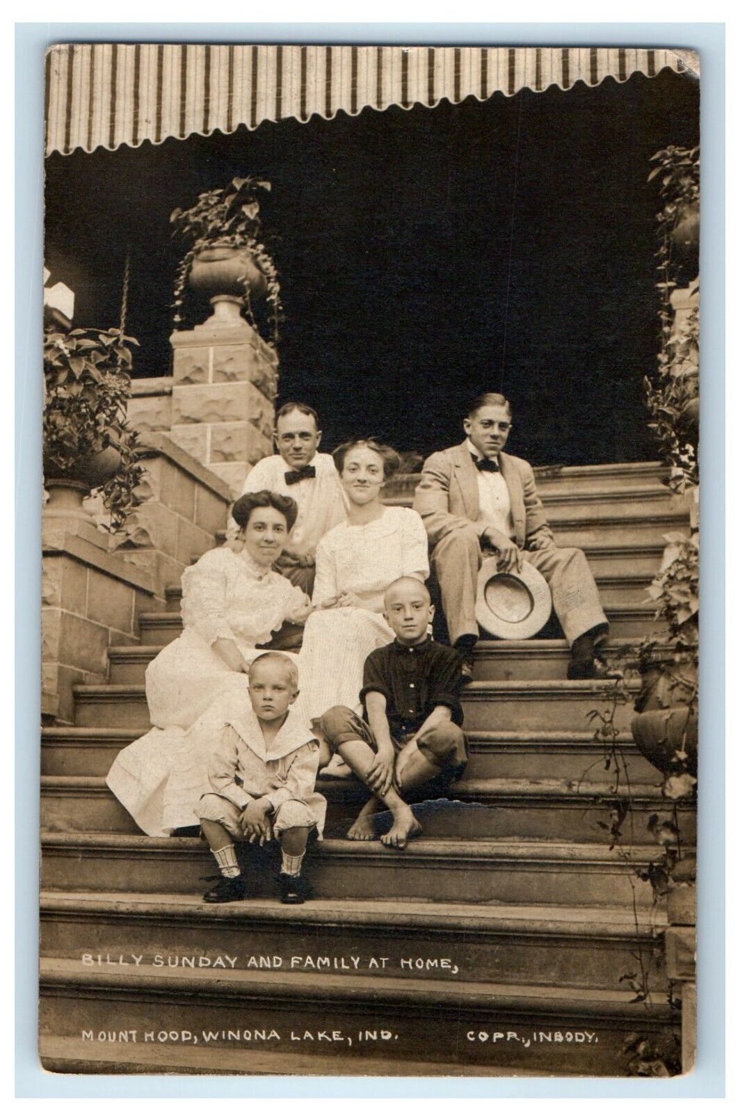 c1910\'s Billy Sunday Family Home Mount Hood Winona Lake IN RPPC Photo Postcard