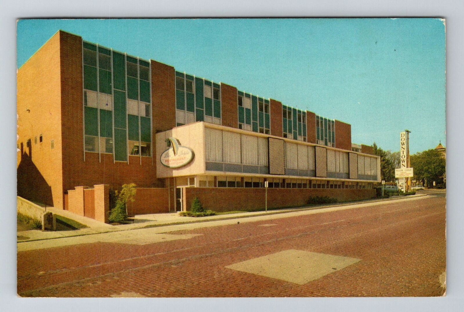 Mansfield OH-Ohio, Downtown Motor Lodge, Advertising,  c1968 Vintage Postcard