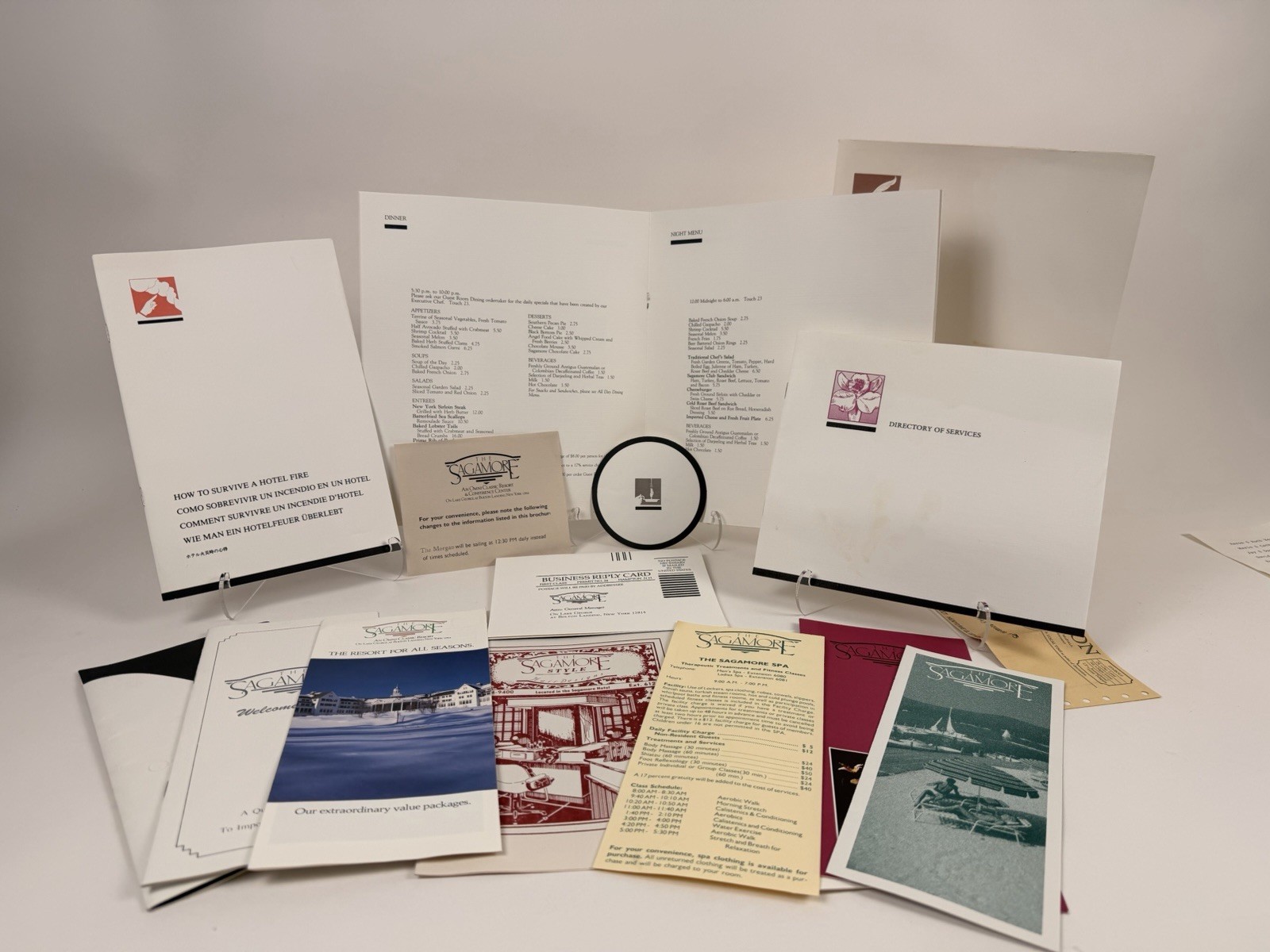 Vintage 1986 Sagamore Resort Lake George NY Ephemera Lot Brochures Maps Menu