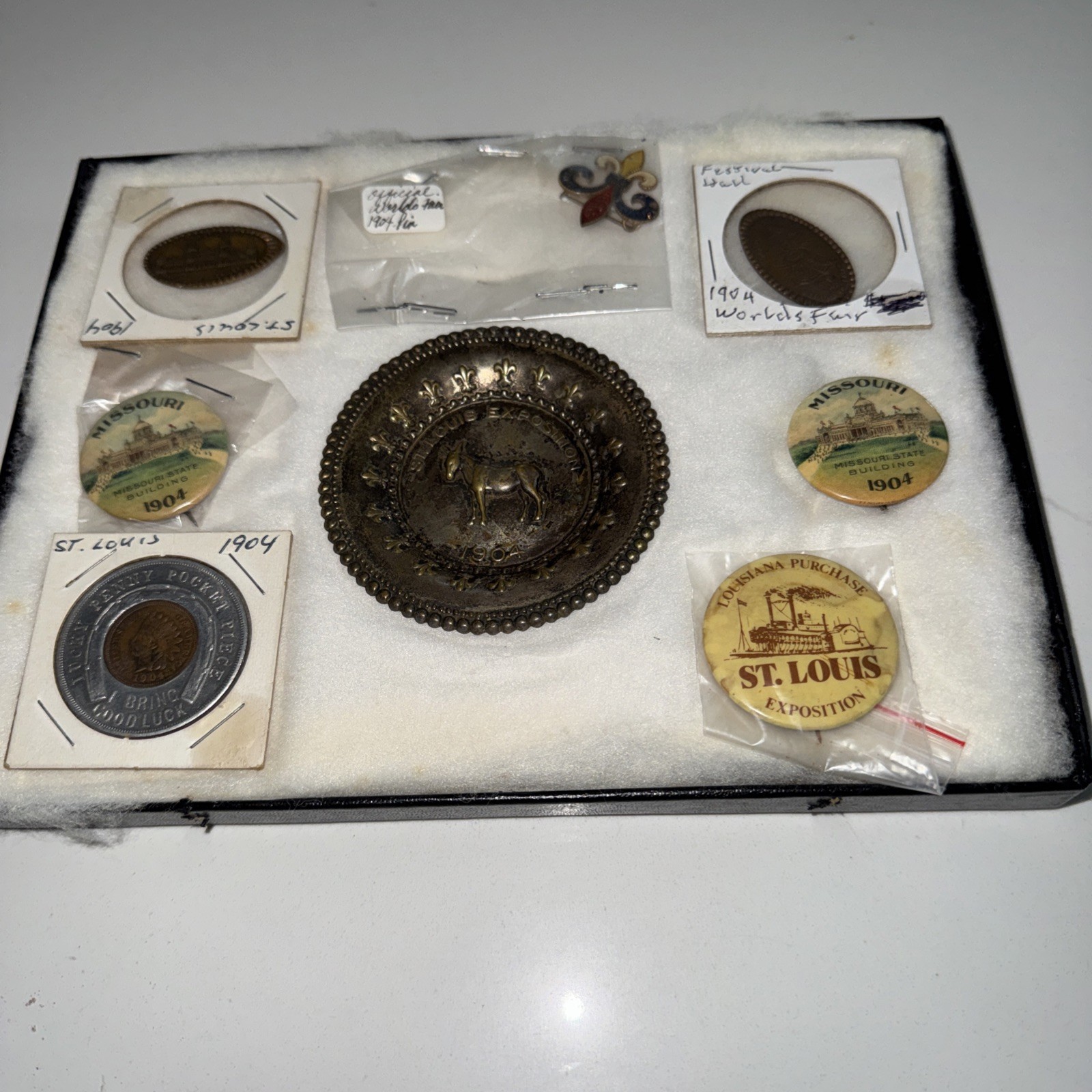 VINTAGE 1904 ST LOUIS WORLDS FAIR EXPOSITION MEMORABILIA SOUVENIR LOT