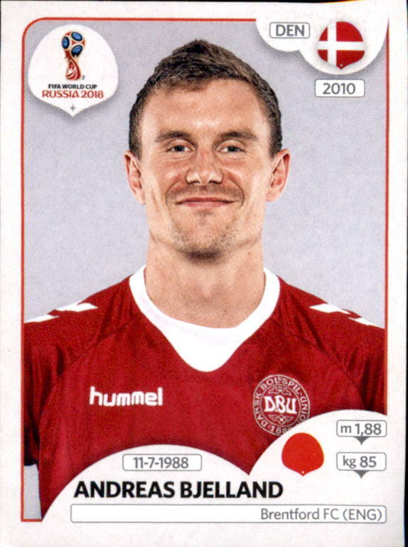 2018 Panini World Cup Russia - Sticker 258 - Andreas Bjelland - Denmark