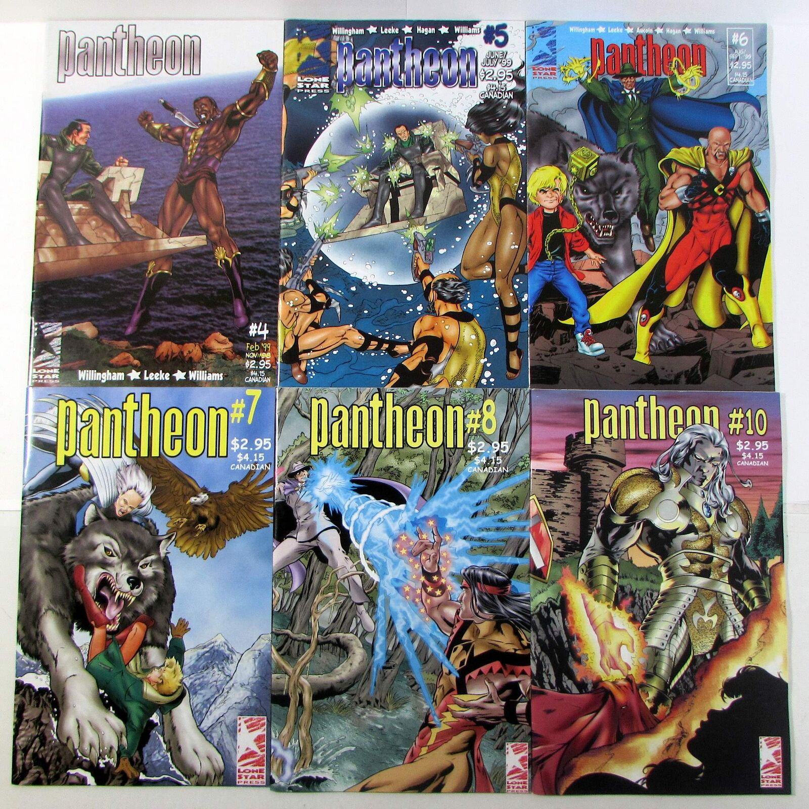 Pantheon Lot of 6 #4,5,6,7,8,10 Lone Star Press (1999) NM- 1st Print Comic Books