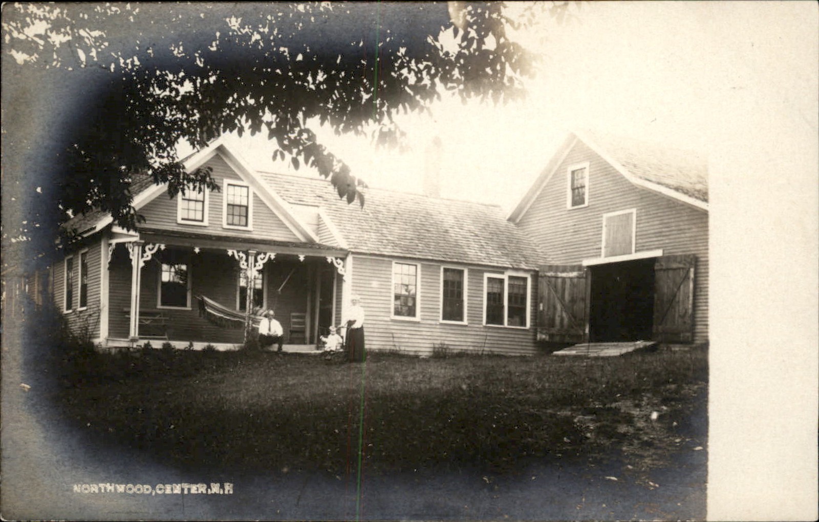 Northwood Center NH Farmhouse c1900s-10s Real Photo Vintage Postcard Northwood Center NH Farmhouse c1900s-10s Real Photo Vintage Postcard