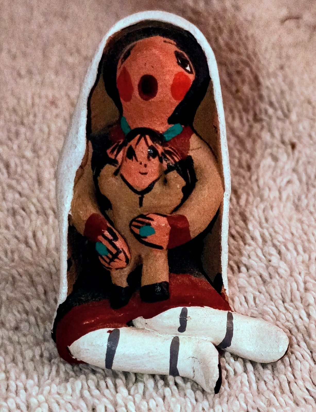 Wonderful Miniature Jemez Pottery Storyteller Signed C Lucero Gachupin Wonderful Miniature Jemez Pottery Storyteller Signed C Lucero Gachupin