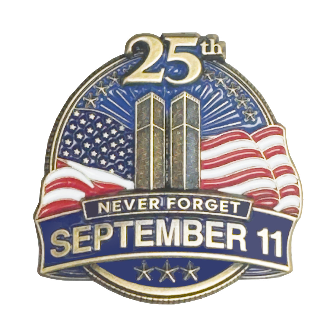 KK-16 September 11th 9/11 pin 25th Anniversary Commemorative Anniversary Lapel P
