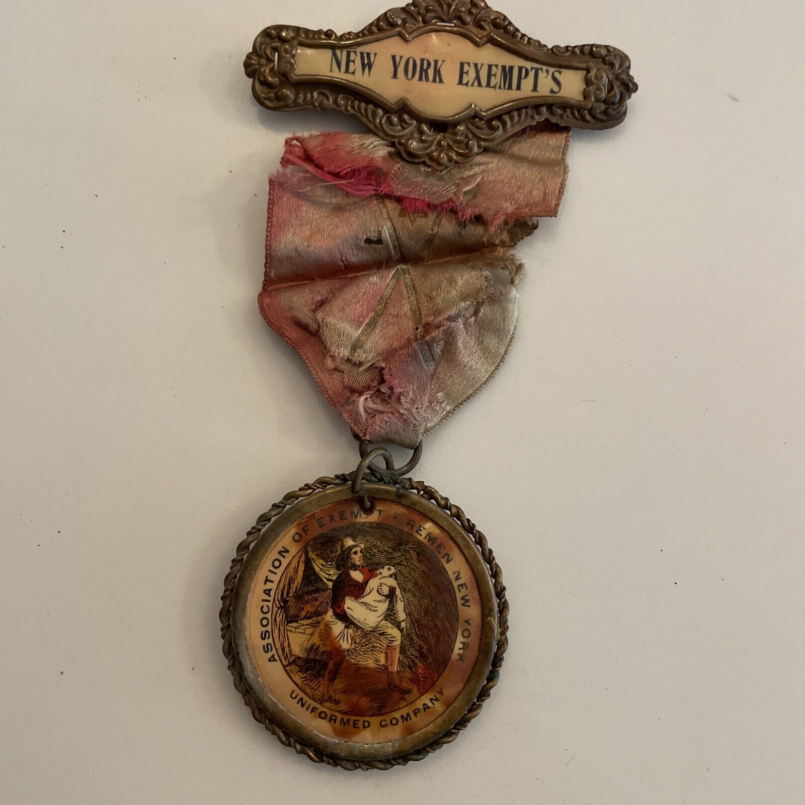 C.1907 Scarce New York City Fireman's Medal - Exempt Firemen
