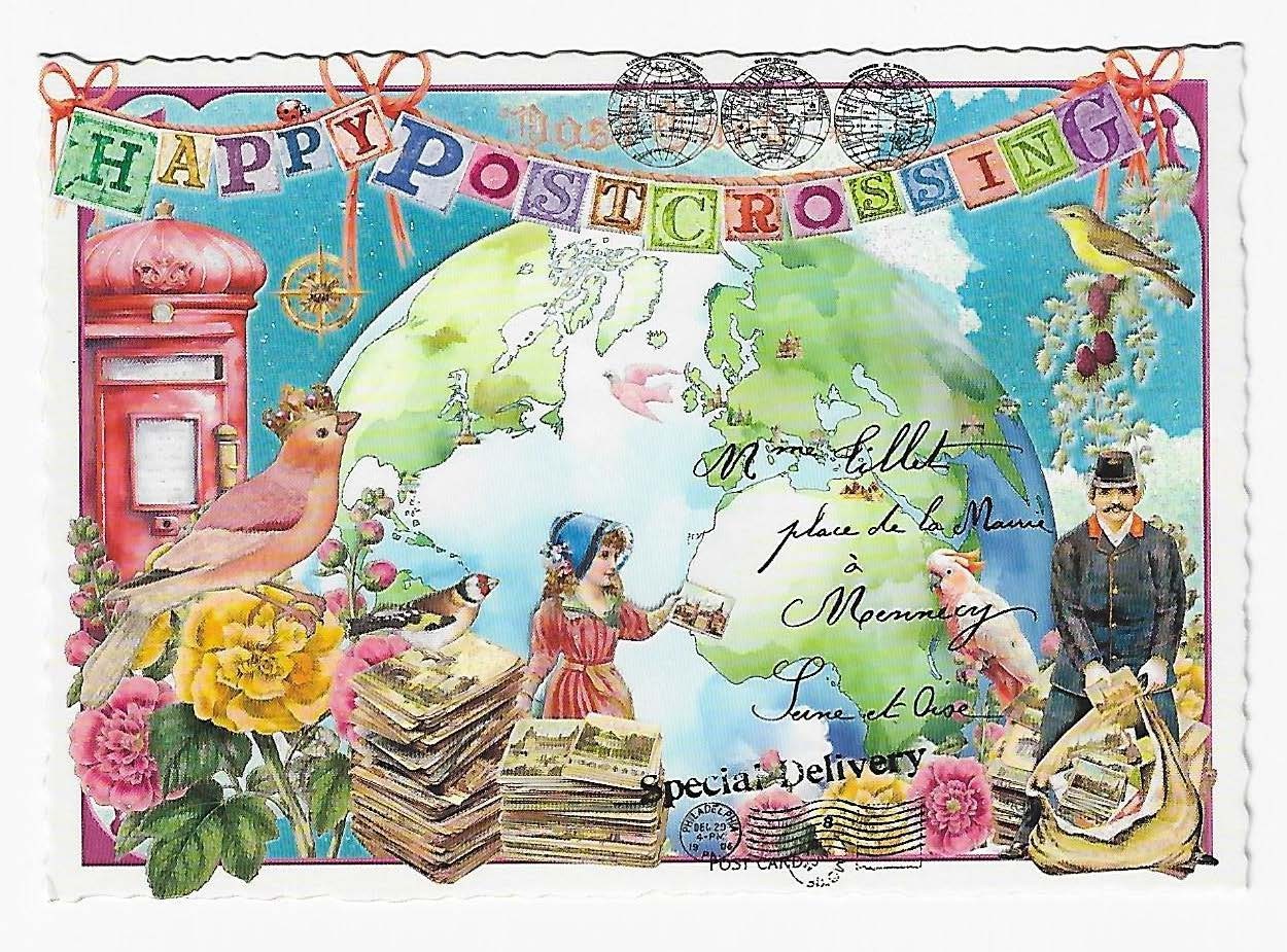 Postcard Glitter Edition Tausendschoen Happy Postcrossing WPD