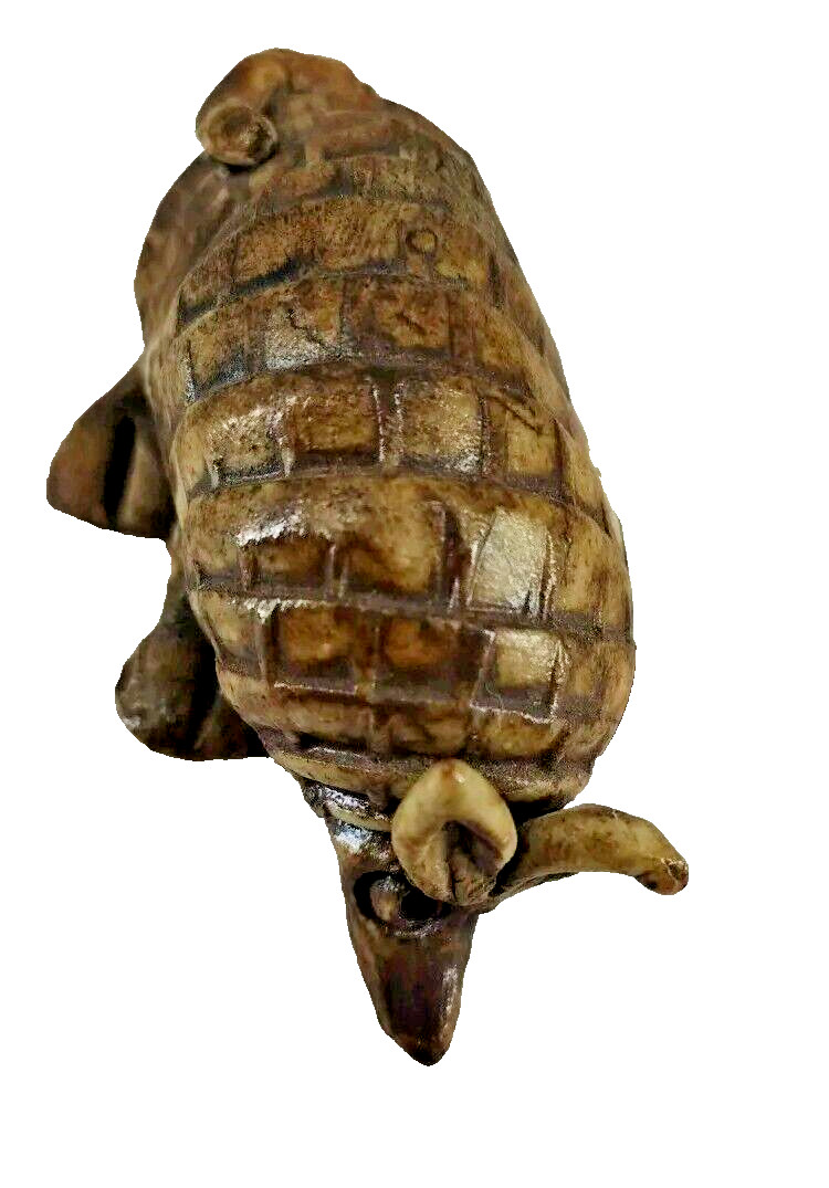 Vintage Hand Made Ceramic Art Pottery Armadillo Figurine 3