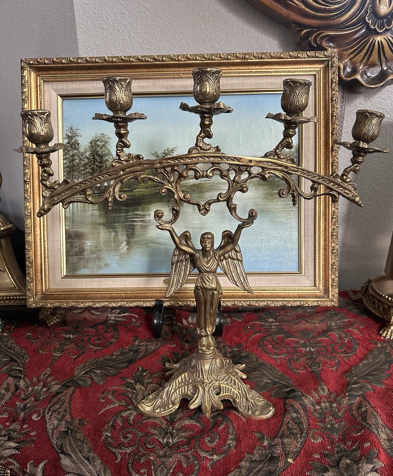 Napolean III Gilded Bronze Candelabra - FRENCH LOUIS XVI ORMOLU CANDLESTICKS