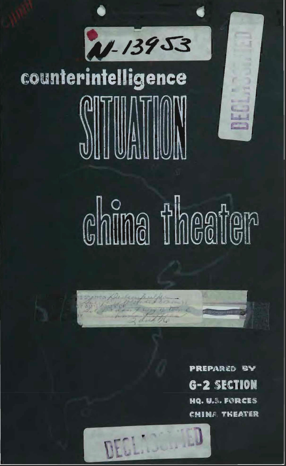476 Page 1946 Counterintelligence Situation China Military Study on Data CD