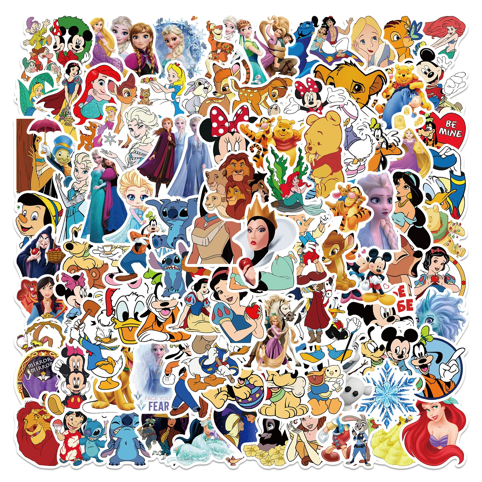 Disney Stickers 100 Pack Disney Characters Mickey Goofy Pooh 2-3 Inch Large Size Disney Stickers 100 Pack Disney Characters Mickey Goofy Pooh 2-3 Inch Large Size