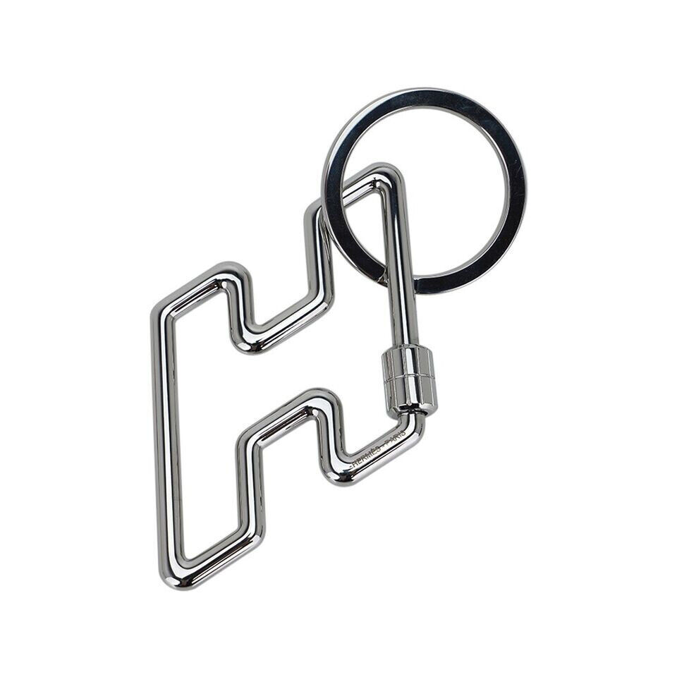 Hermes Key Ring H Too Speed Stainless Steel New Keyring Charm Pendant