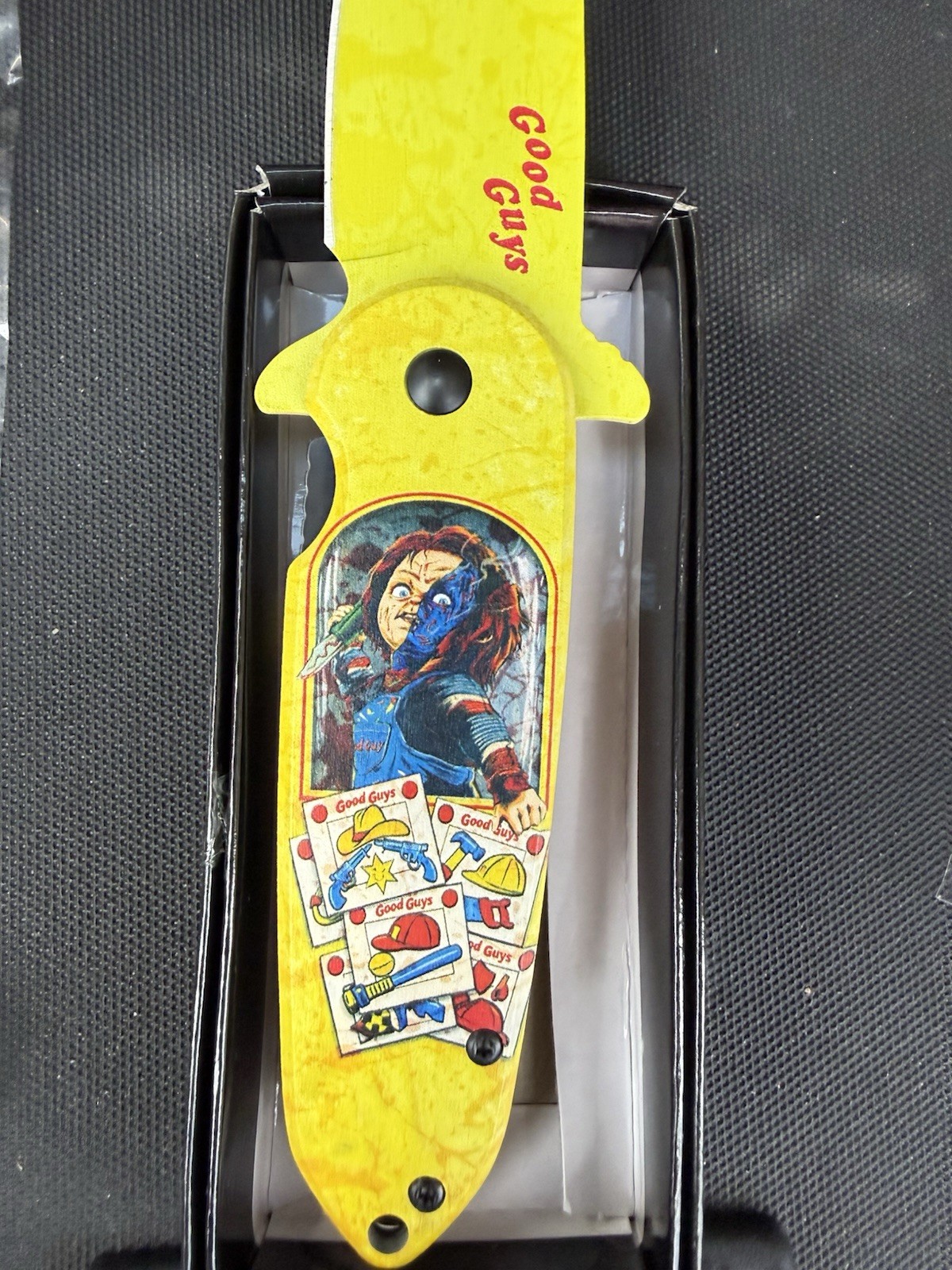 Chucky Good Guy Horror Spring Assisted Open Pocket Knife Metal Chucky Good Guy Horror Spring Assisted Open Pocket Knife Metal