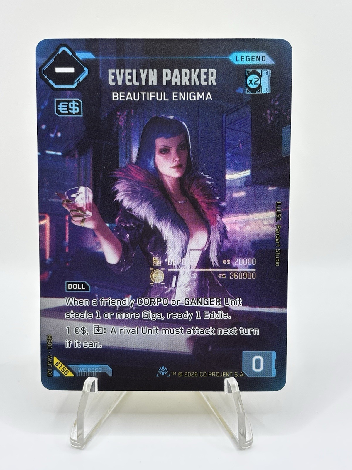 Cyberpunk TCG Evelyn Parker B156 Legend Iconic Rare - BETA VERSION - NM Cyberpunk TCG Evelyn Parker B156 Legend Iconic Rare - BETA VERSION - NM