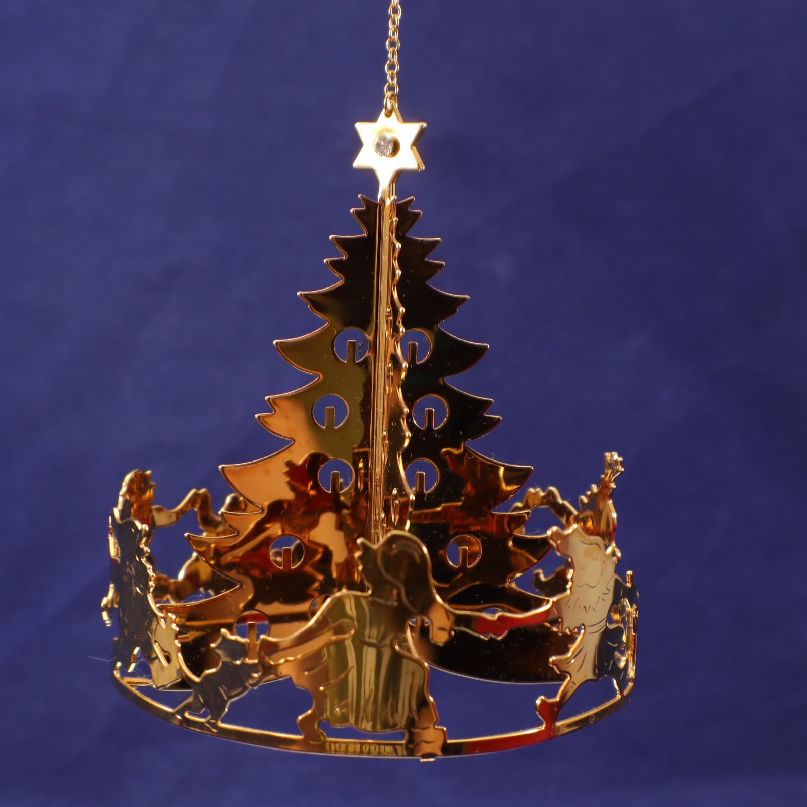 Georg Jensen Ornament CHRISTMAS JOY 1997 14th 24K Gold Plated Denmark in Box