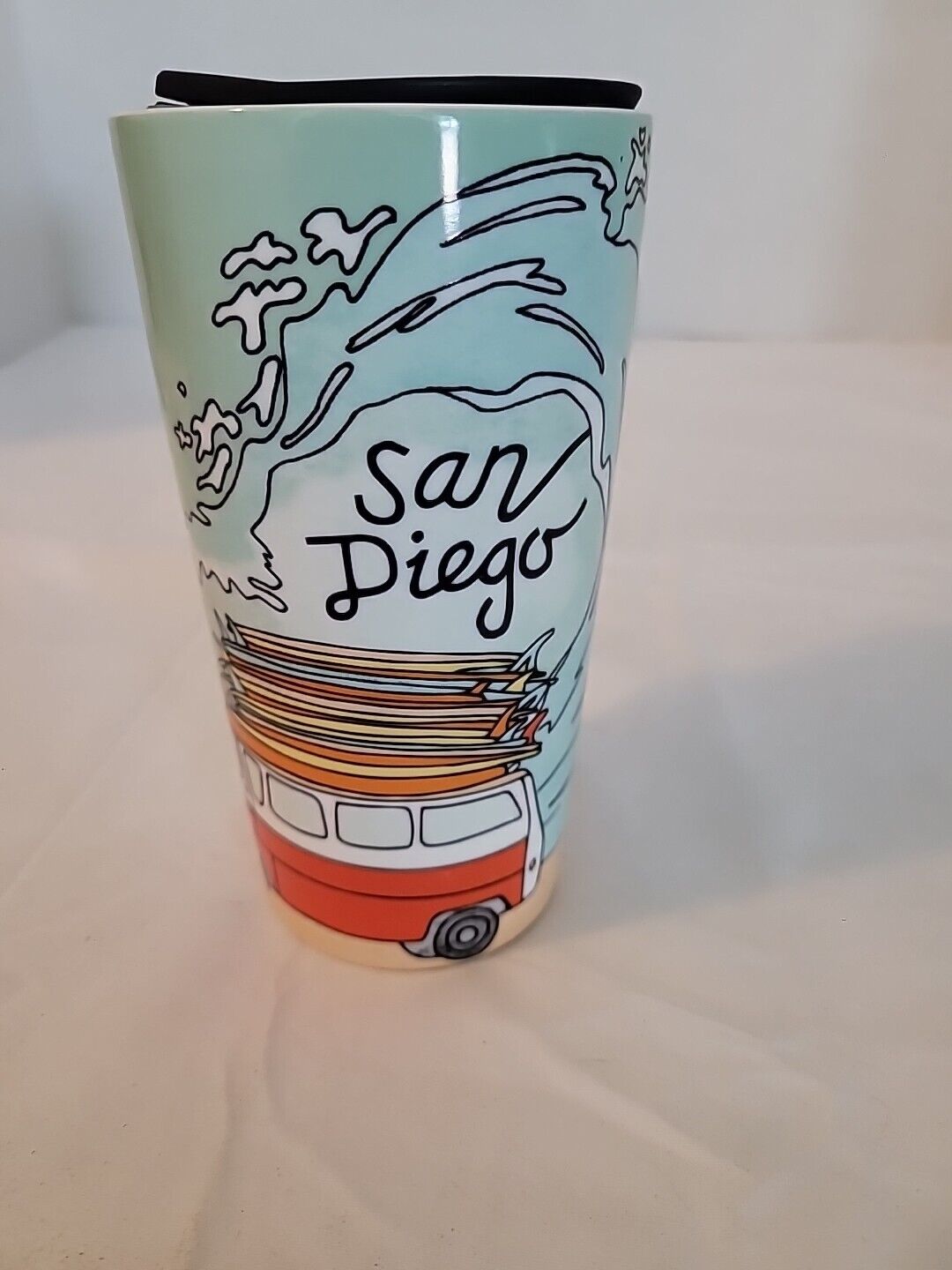 Starbucks San Diego Travel Surfing Van Ceramic Tumbler 2021