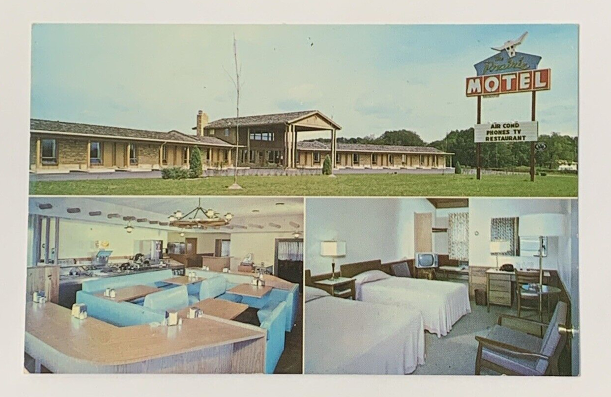 The Prairie Motel and Restaurant Minneapolis Minnesota Postcard Unposted