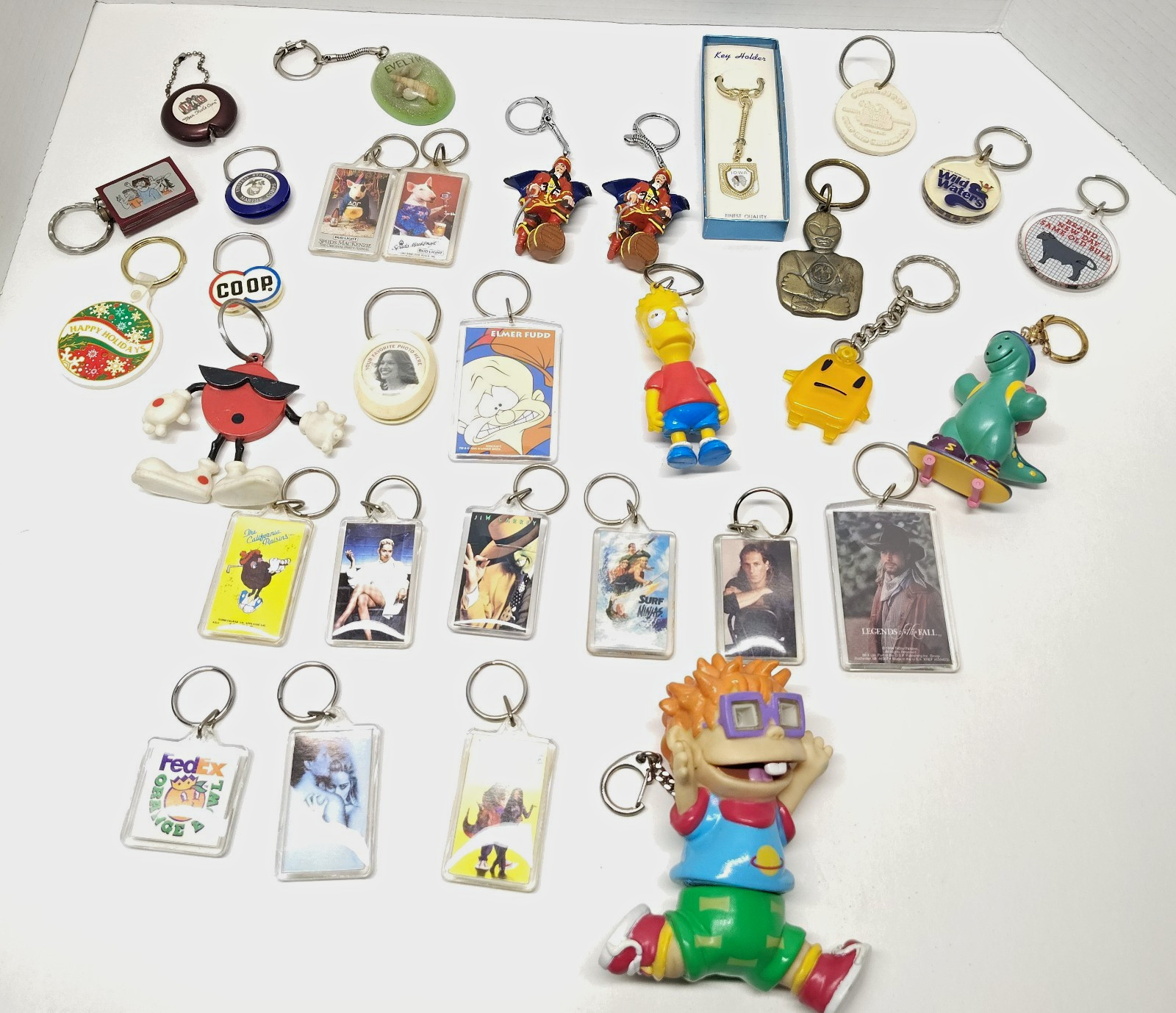 lot of 30 VTG keychains - Rugrats Simpsons Spuds - Movies cartoons & more look lot of 30 VTG keychains - Rugrats Simpsons Spuds - Movies cartoons & more look