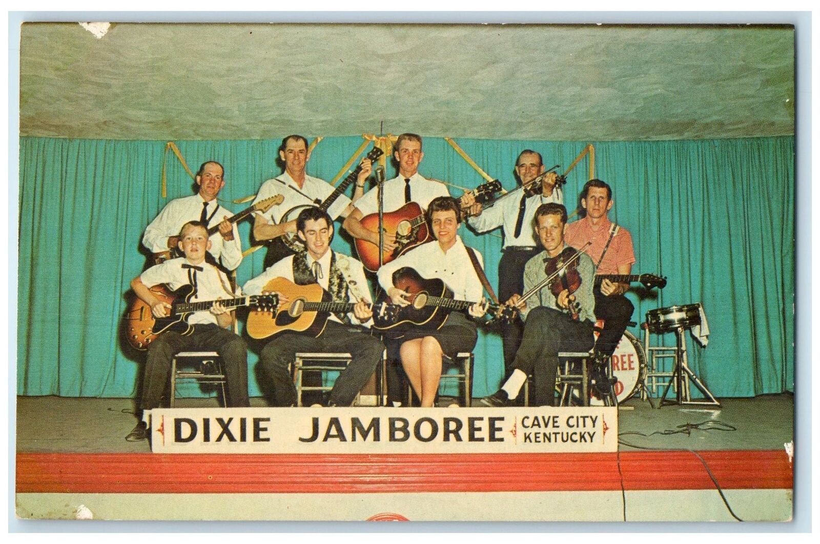 c1950\'s Dixie Jamboree Band Club Entertainment Show Cave City Kentucky Postcard