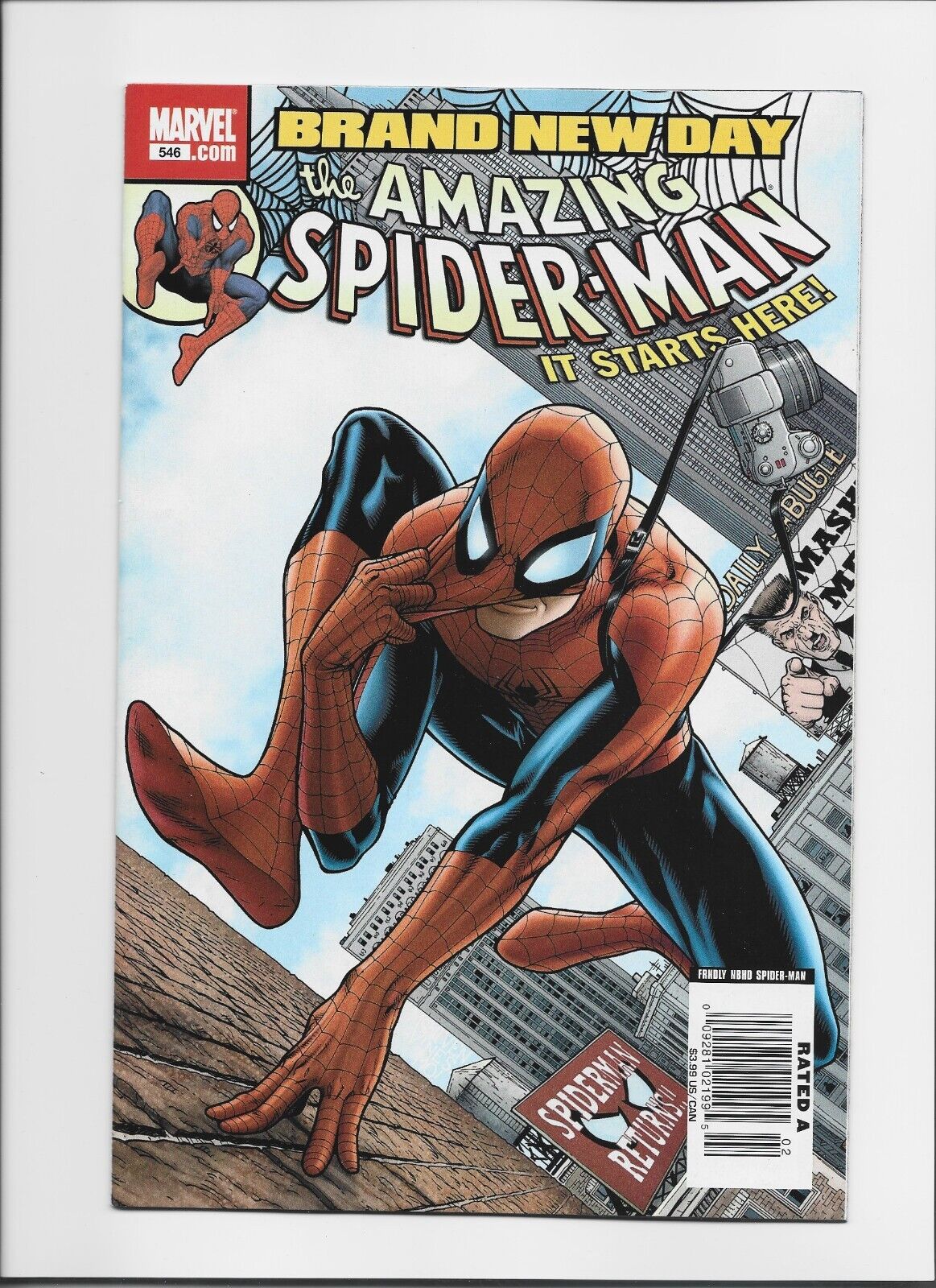 AMAZING SPIDER-MAN #546 RARE NEWSSTAND EDITION  BUY IT NOW NEAR MINT