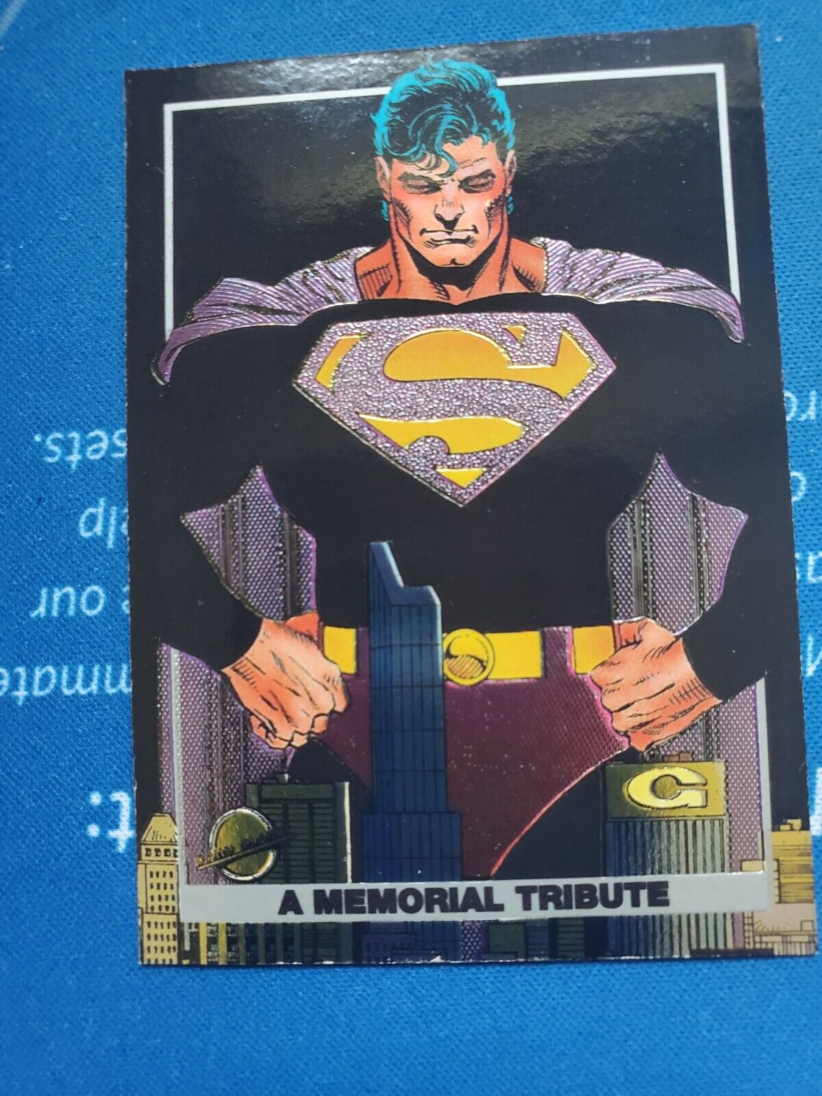 Superman Doomsday Memorial Tribute Spectra Foil Chase Card Set S1 thru S4