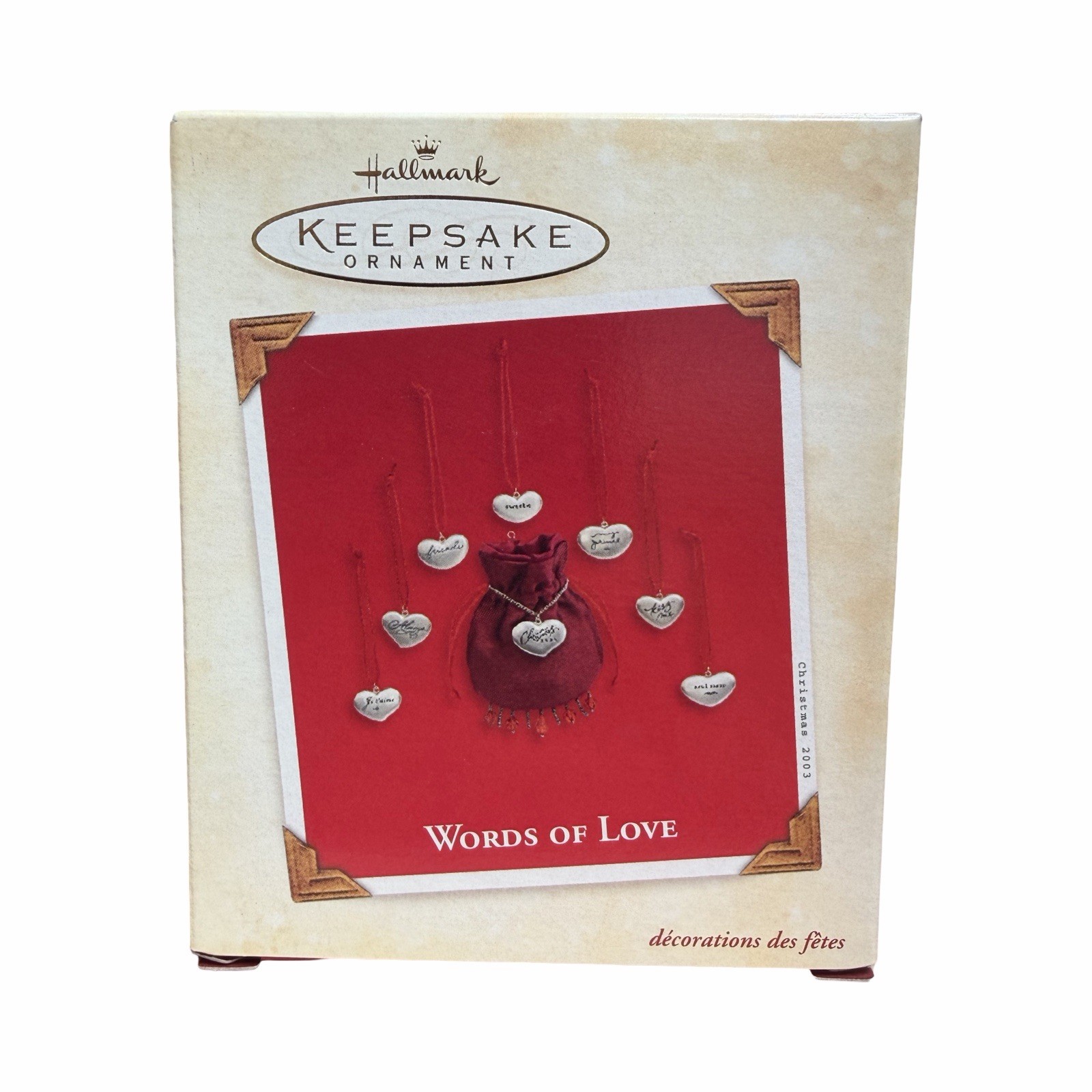 2003 Hallmark Words Of Love Christmas Ornament