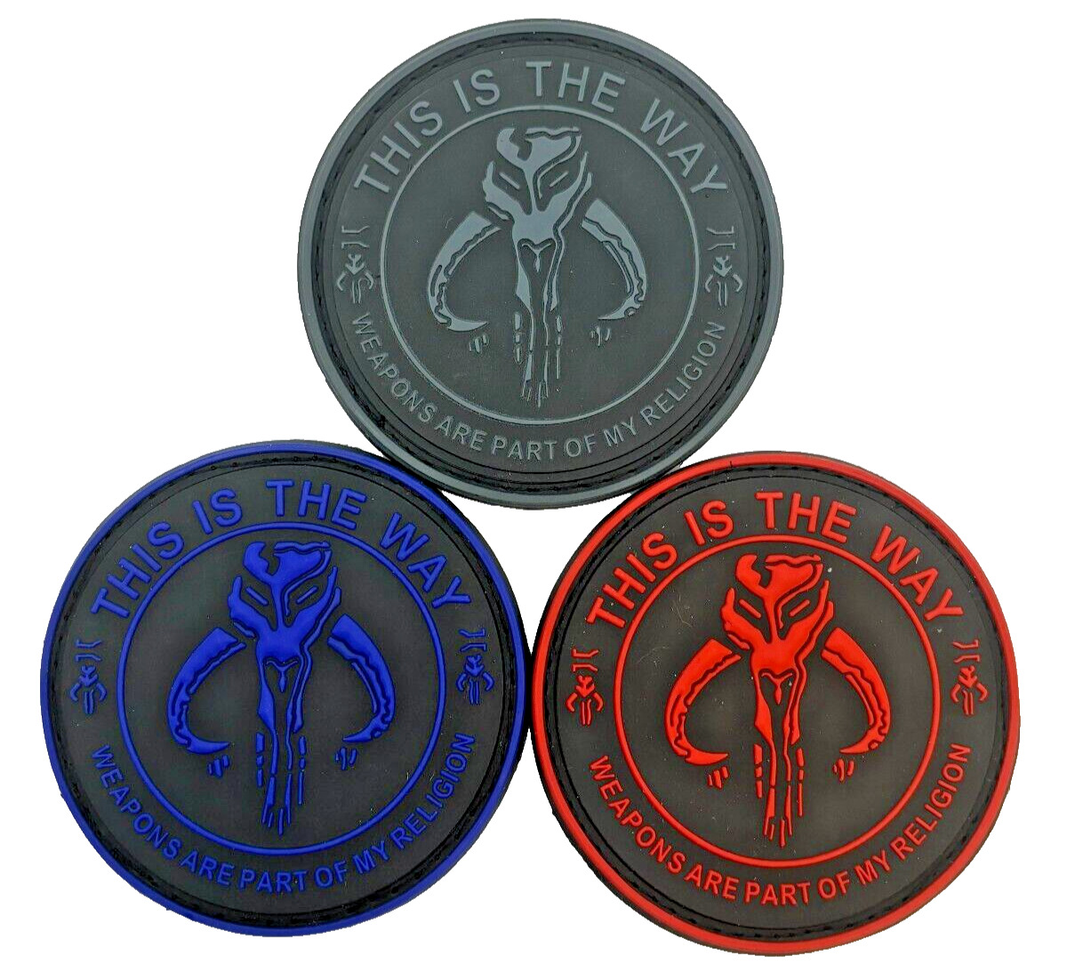 This is the Way Tactical Patches 3 Piece 3D PVC Rubber 3.0 inch