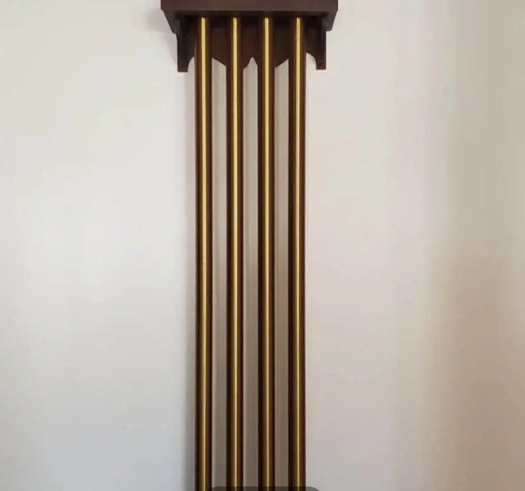 Antique/Vintage Grandfather Clock 4 Polished Pristine Brass Chime Tubes