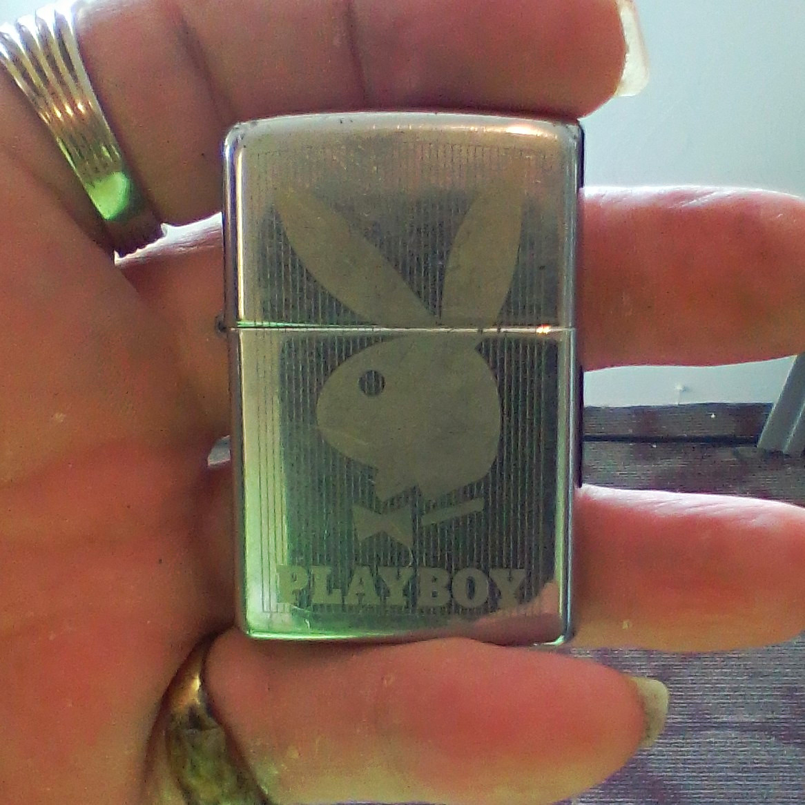 Zippo Playboy Bunny Logo Flip Top Lighter Chrome Playboy & Pinups