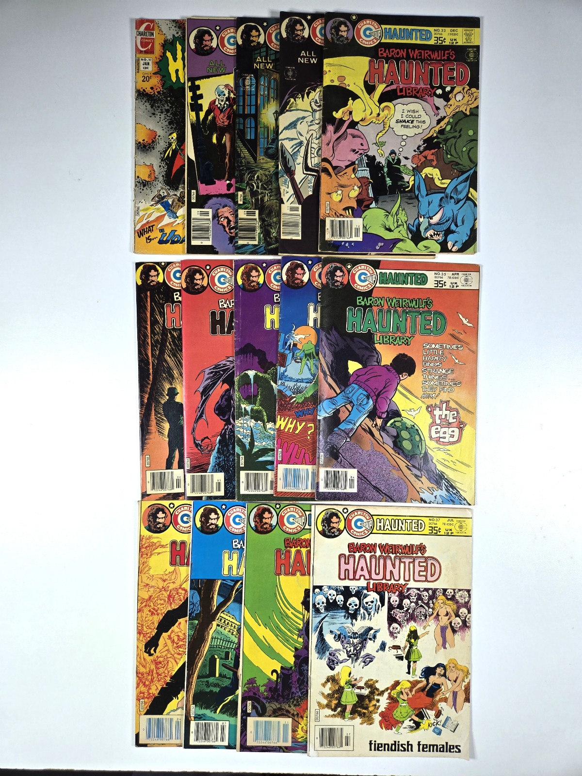 Haunted #10 29-31 33-37 40 43 64 67 69 Charlton Horror 14 Comic Lot