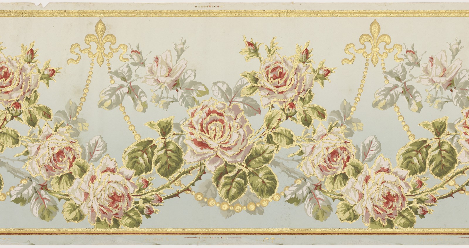 Frederick Beck Brillion Collection 1910s Vintage Floral Wallpaper Design Photo R