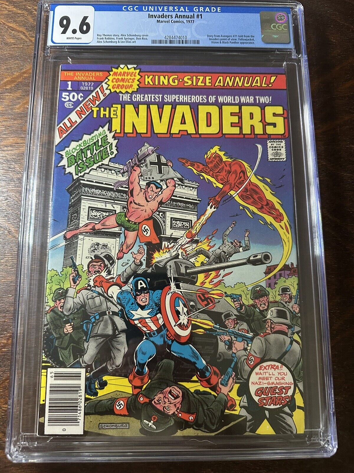 Marvel Comics Invaders King-Size Annual #1 (1977) CGC 9.6 White Pages