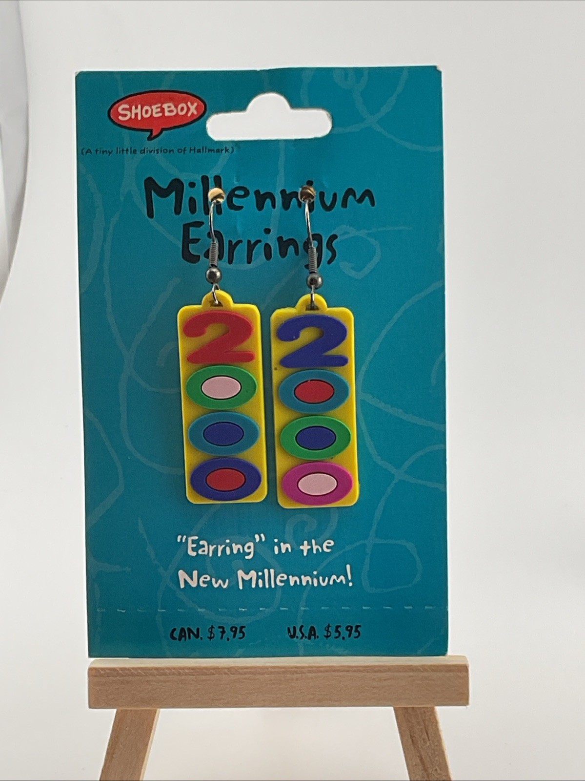 Hallmark Shoebox Millennium 2000 Earrings “Earring” In The New Millennium NOS Hallmark Shoebox Millennium 2000 Earrings “Earring” In The New Millennium NOS