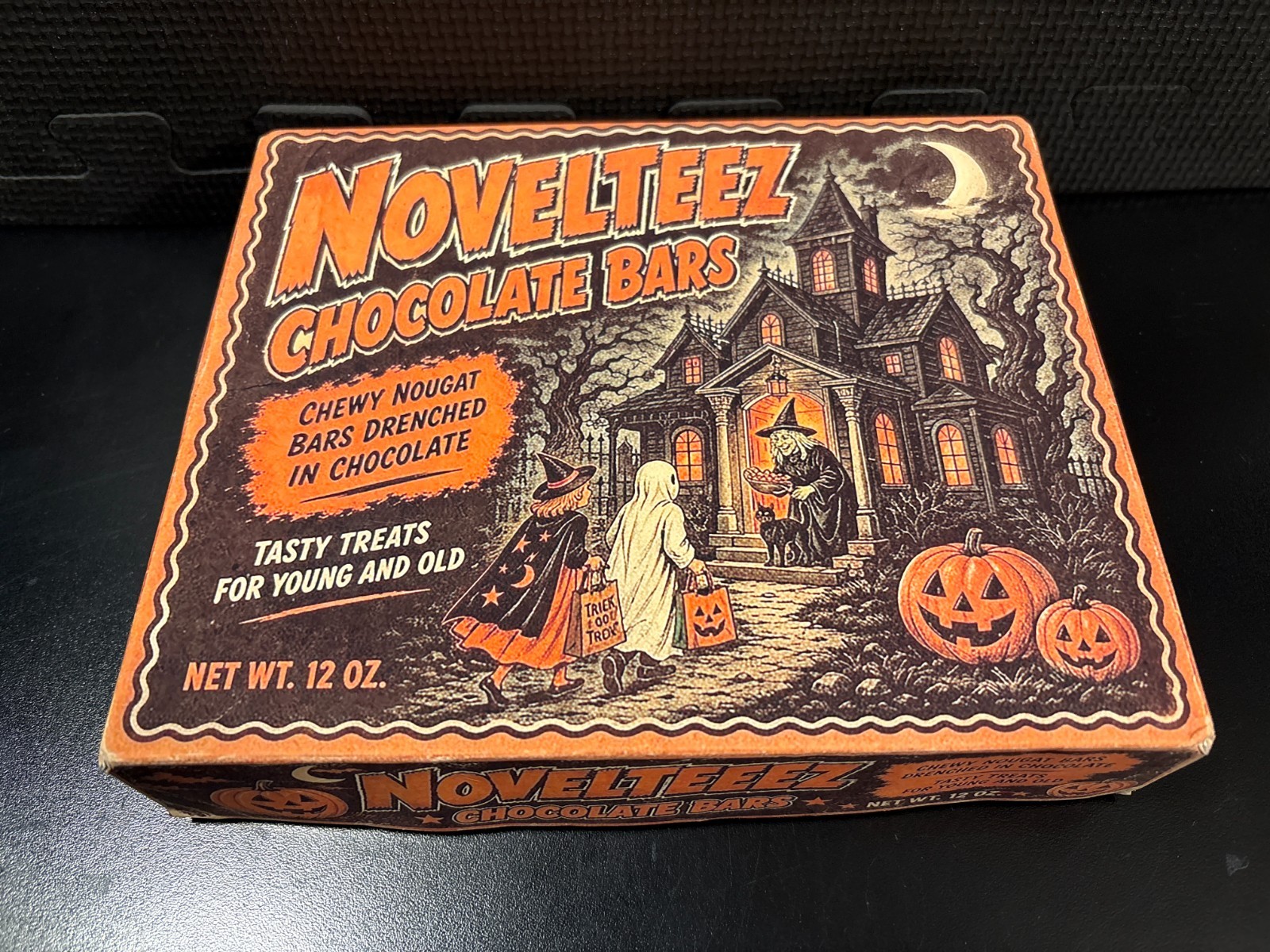 1950s Novelteez Chocolate Bars (matte/aged) - Empty custom design display boxes