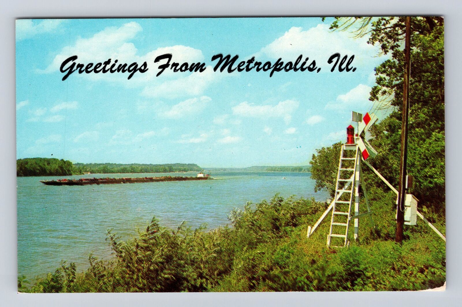 Metropolis IL- Illinois, Scenic General Greetings Lake, Antique Vintage Postcard